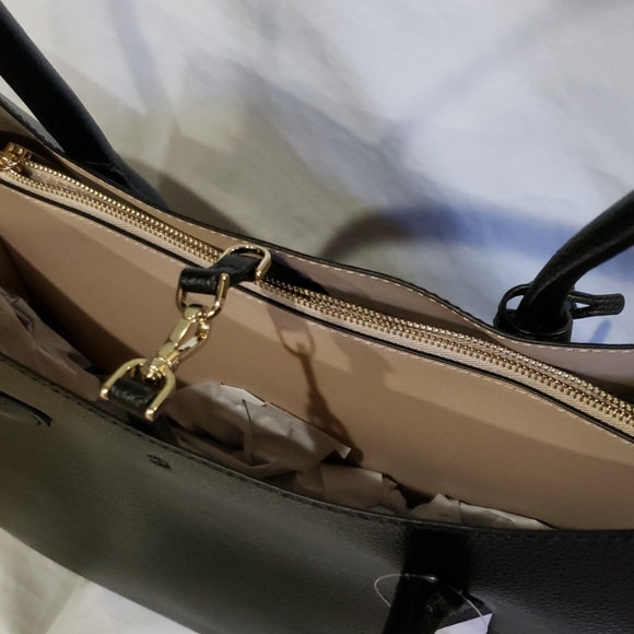 Kate Spade black Leather tote bag size Large New - Picture 6 of 9